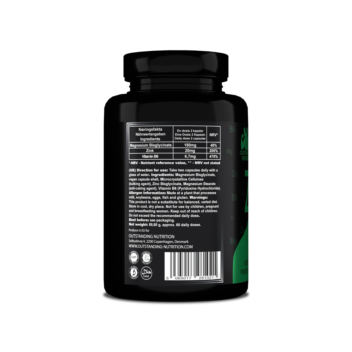 Prescription for ZMA Capsules