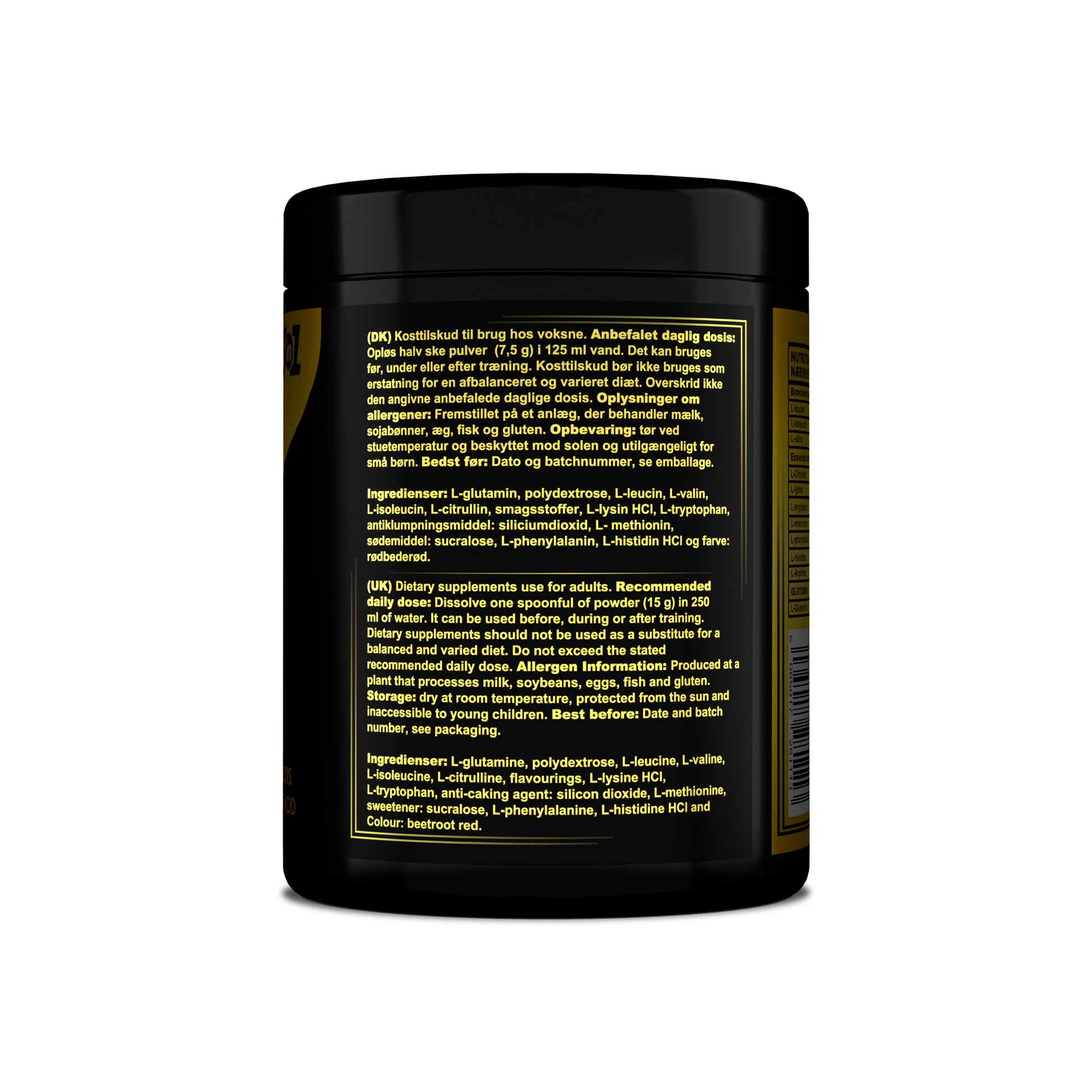 Ingredients of 3 Stack Amino Acid Supplement Powder
